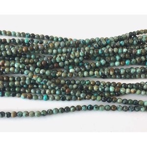  10 stk. 6 mm Afrikansk turkis perler